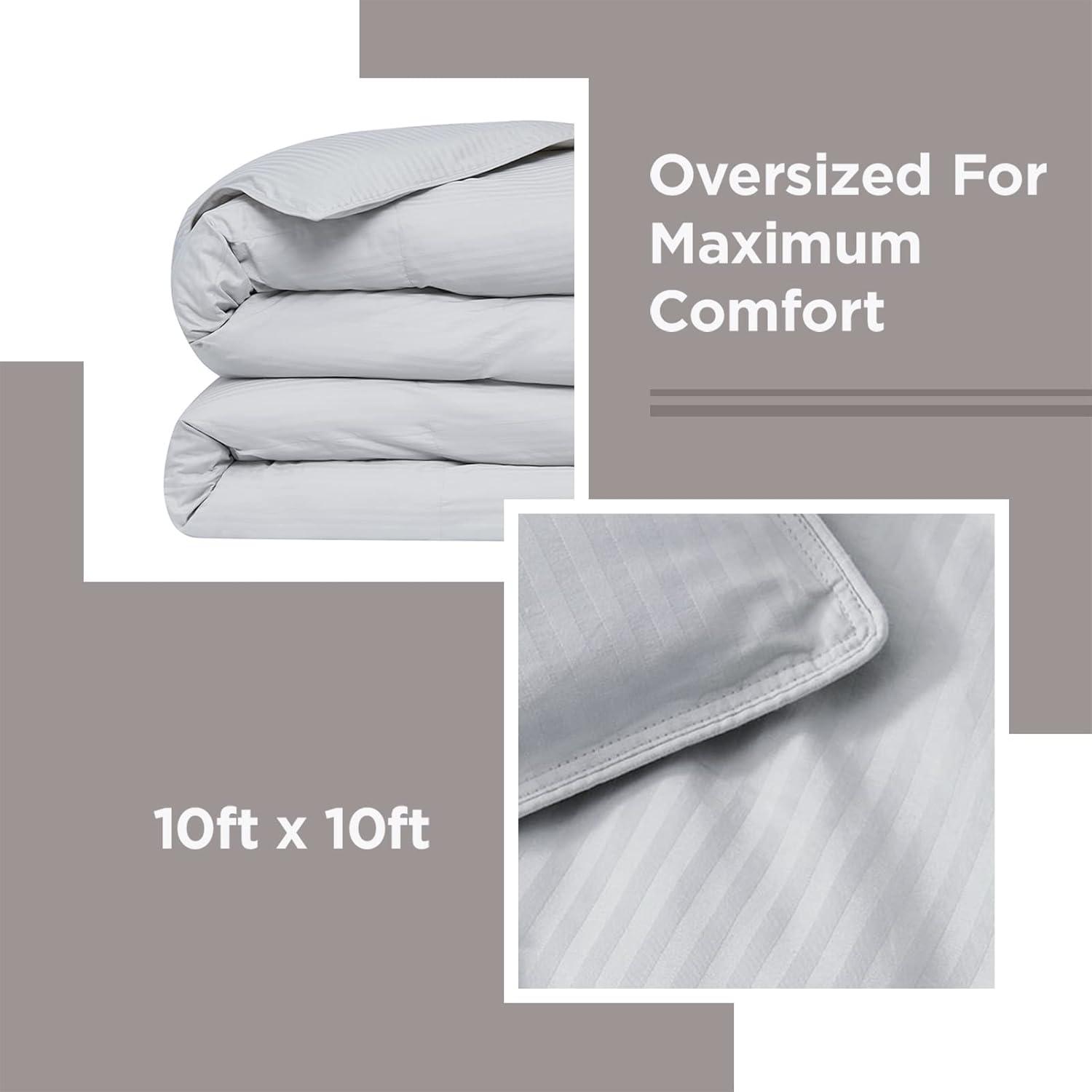 Downlite Colossal King Oversized 120" x 120" King Down Alternative Comforter - White Color