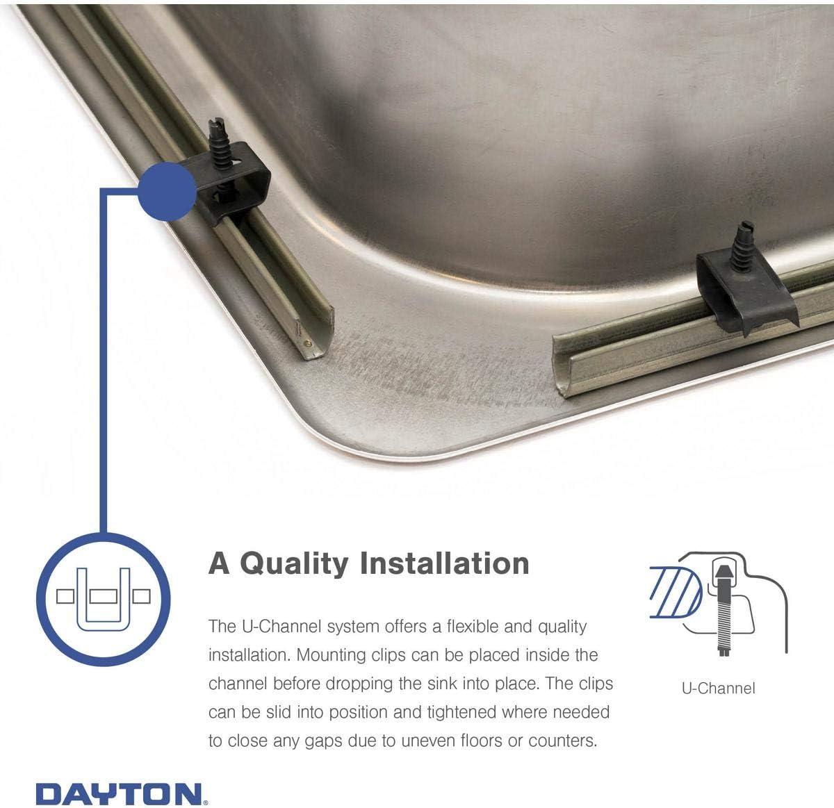 Dayton 15" L x 15" W Drop-In Bar Sink