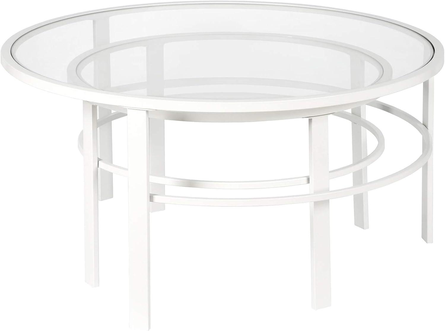 Evelyn&Zoe Gaia Round Nested Coffee Table, White