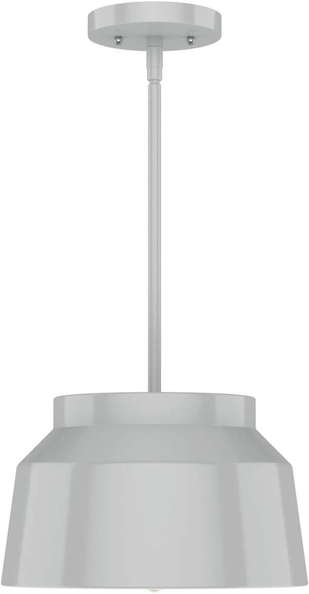 Hunter Fan Cranbrook Collection Dove Grey 1-Light Cylinder Pendant