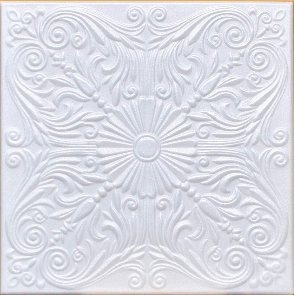 Antique Ceilings White Styrofoam Ceiling Tile Astana (Package of 8 Tiles) - same as Spanish Silver and R139