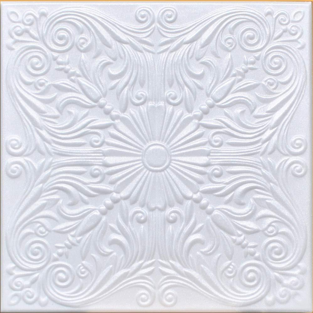 Antique Ceilings White Styrofoam Ceiling Tile Astana (Package of 8 Tiles) - same as Spanish Silver and R139