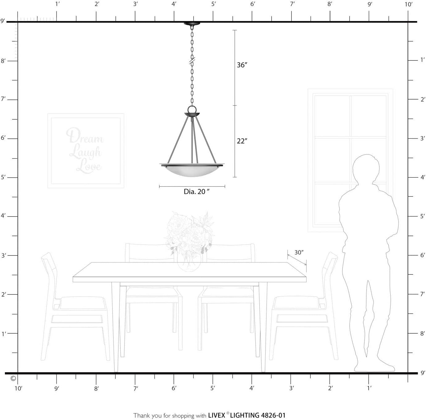 Livex Lighting Newburgh 3 - Light Pendant in  Antique Brass