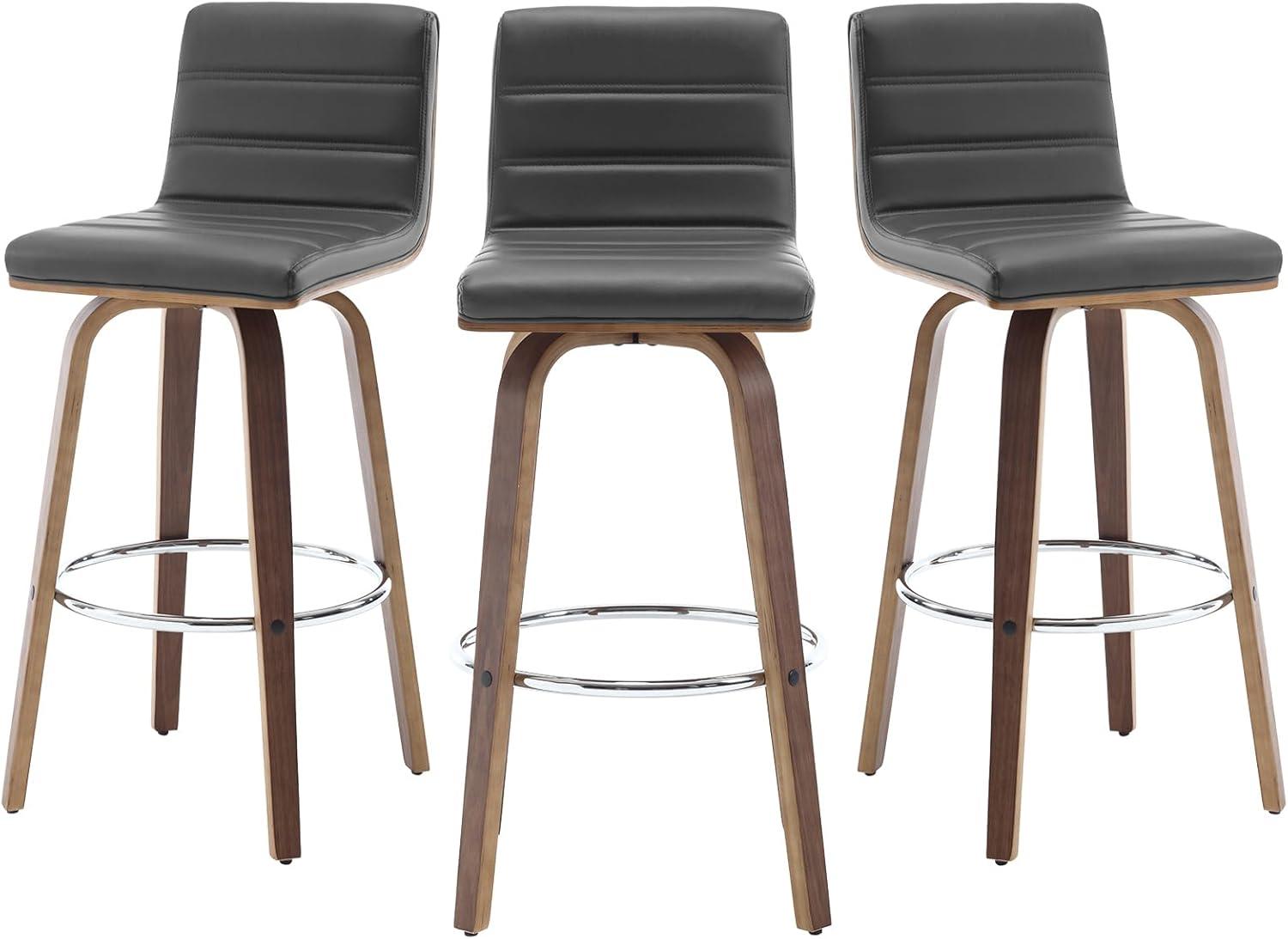 Upholstered  Swivel Counter & Bar Stool (Set of 3)