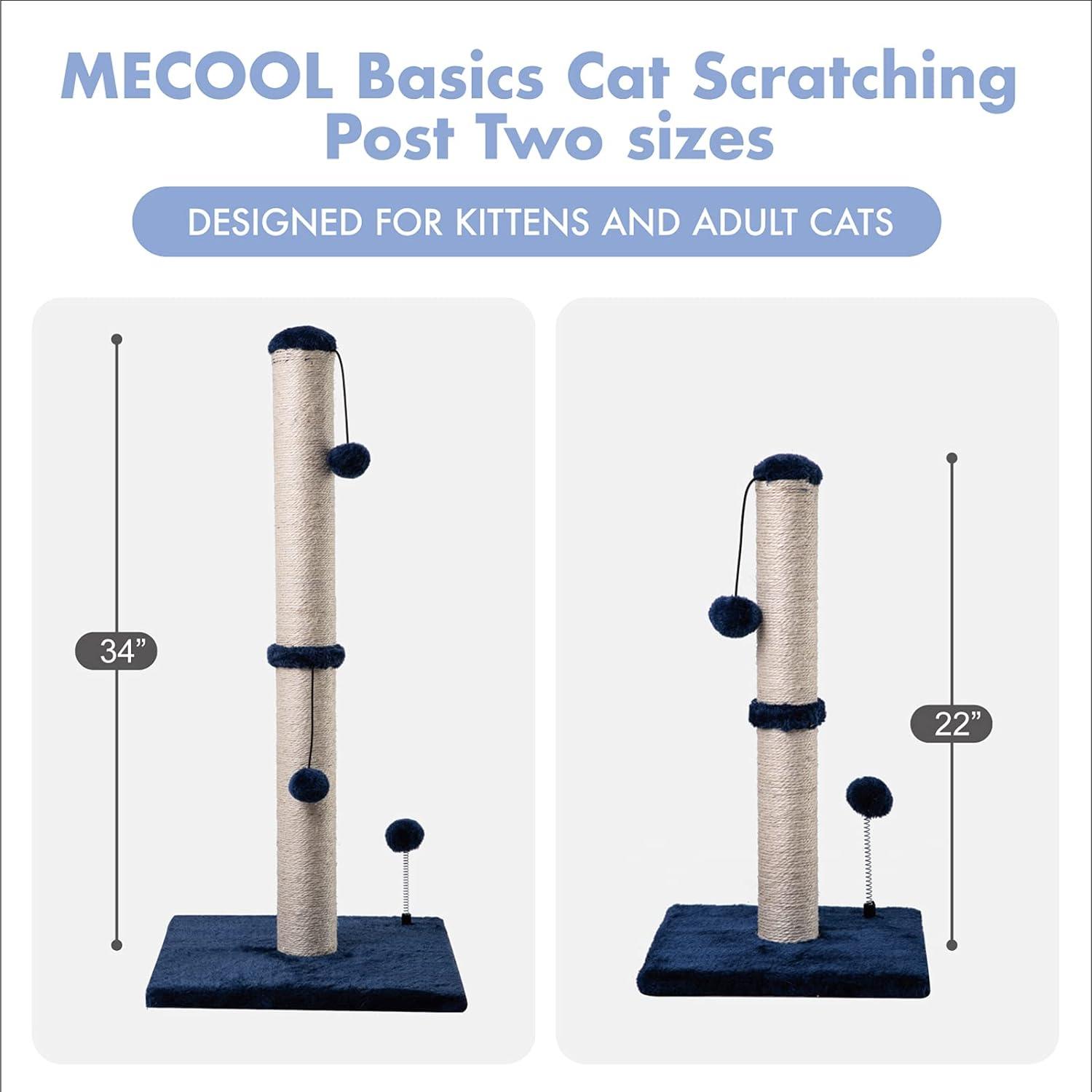 Sisal Scratch Posts with Hanging Ball 22in for Kittens Navy