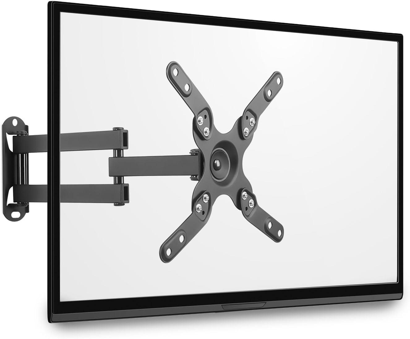 Black Steel Full-Motion TV Wall Mount for 17-55 inch Screens