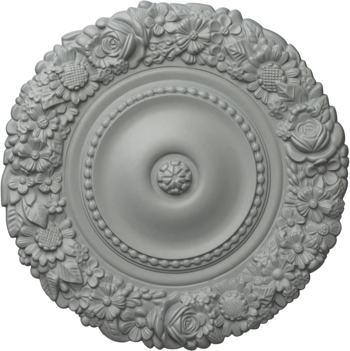 Ekena Millwork 21"OD x 2"P Marseille Ceiling Medallion (Fits Canopies up to 7 3/8")