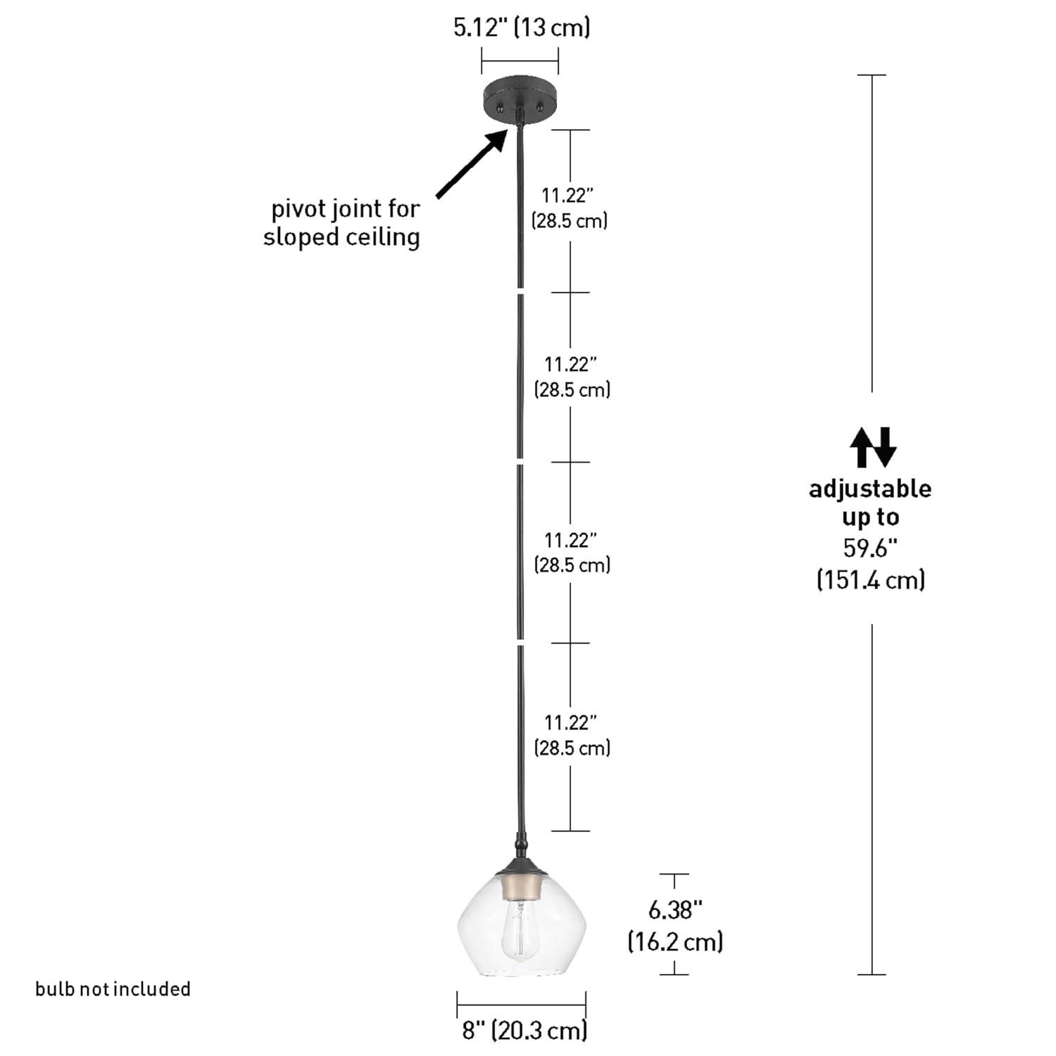 Globe Electric Harrow Matte Black 1 lights Pendant Light