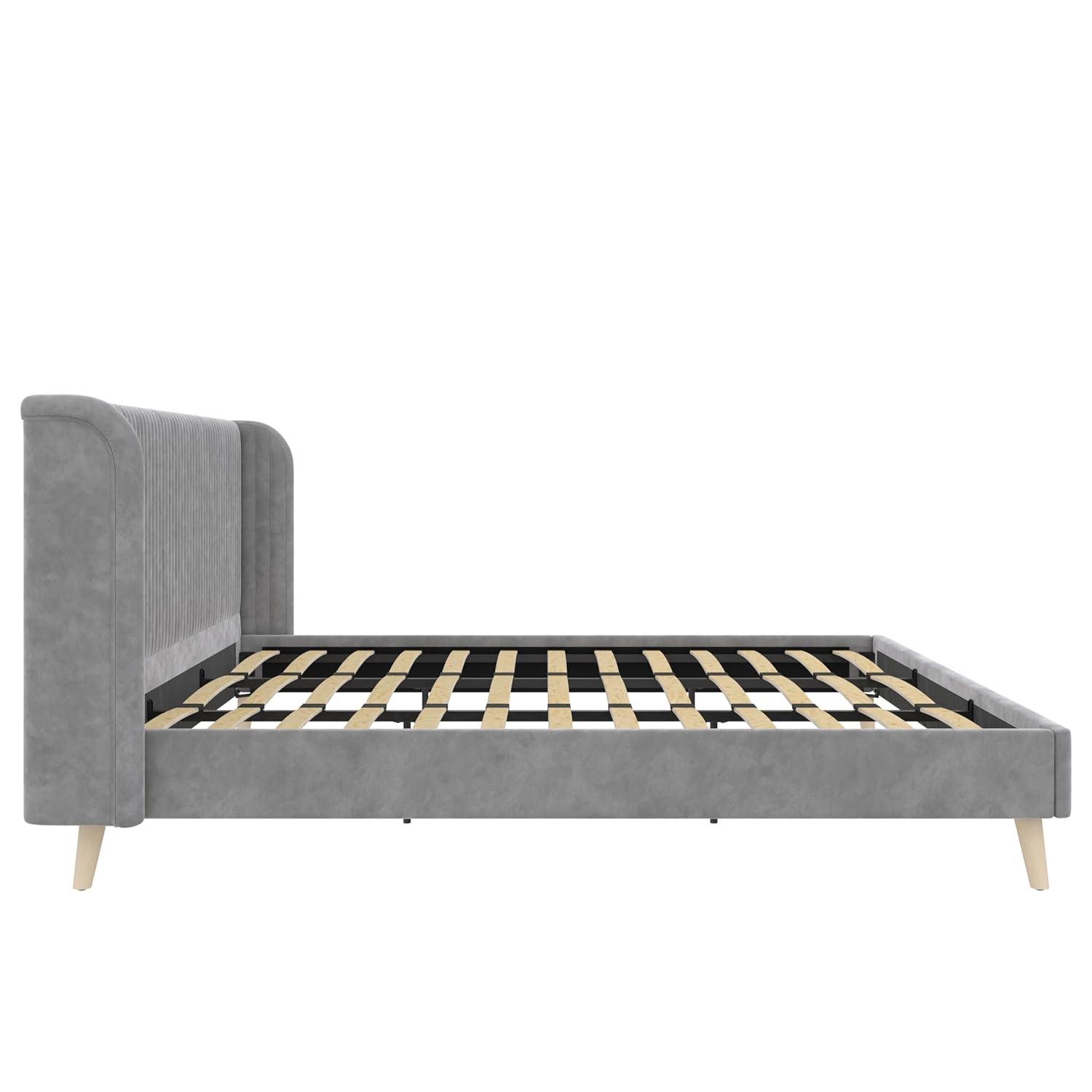 Novogratz Holly King Size Upholstered Platform Bed