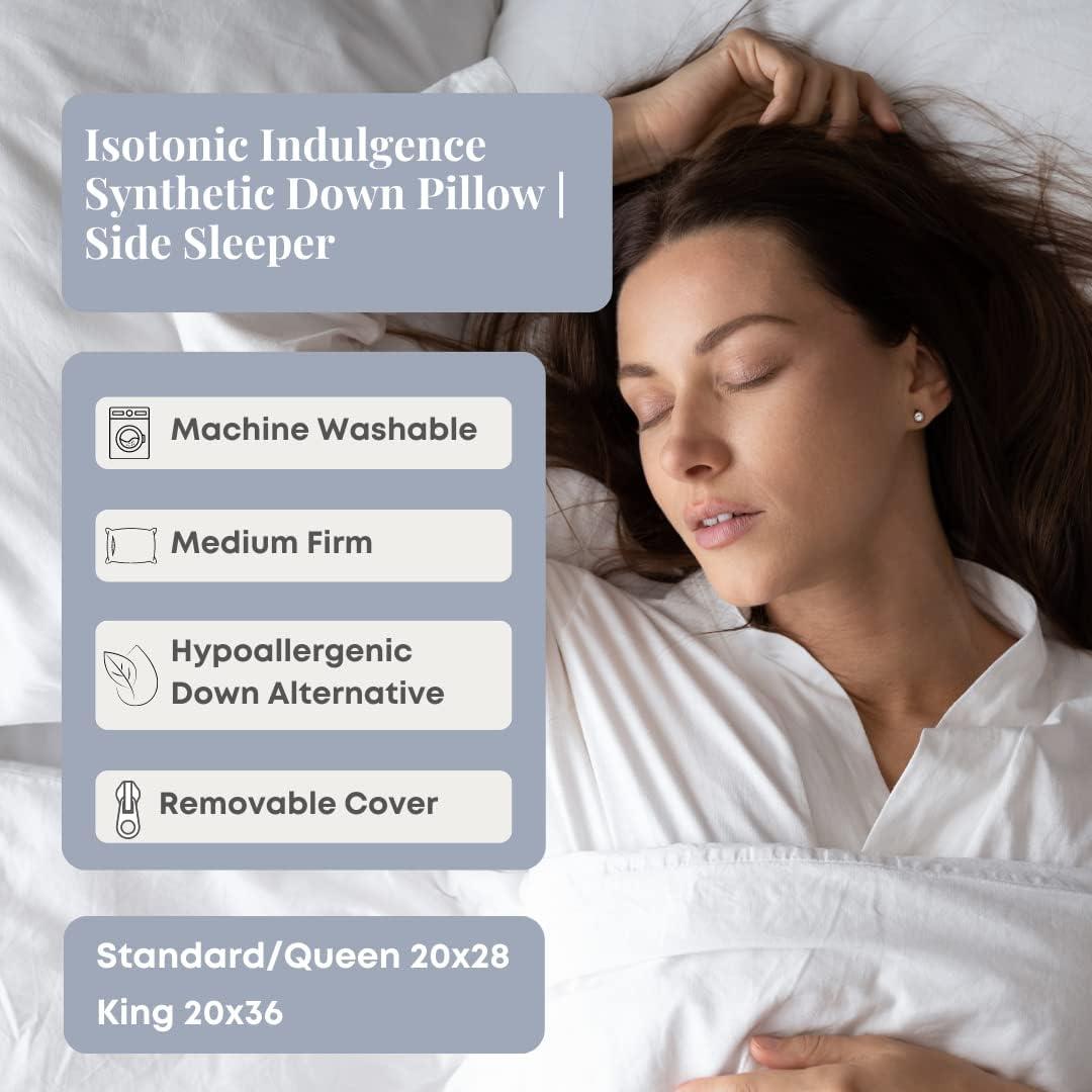 Indulgence by Isotonic® Synthetic Down Pillow Side Sleeper Standard/Queen