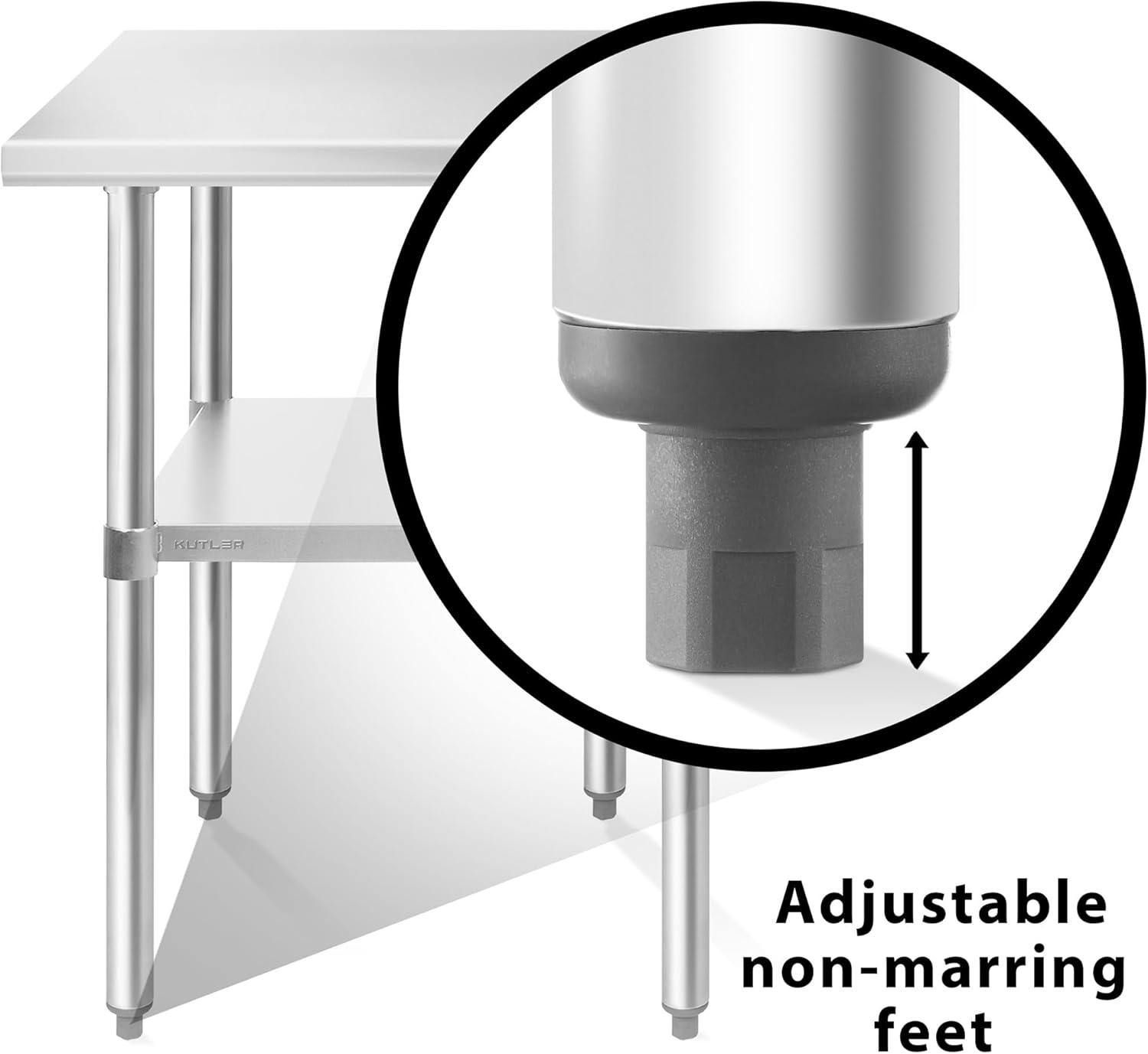 Amgood 30 in. x 24 in. Stainless Steel Table