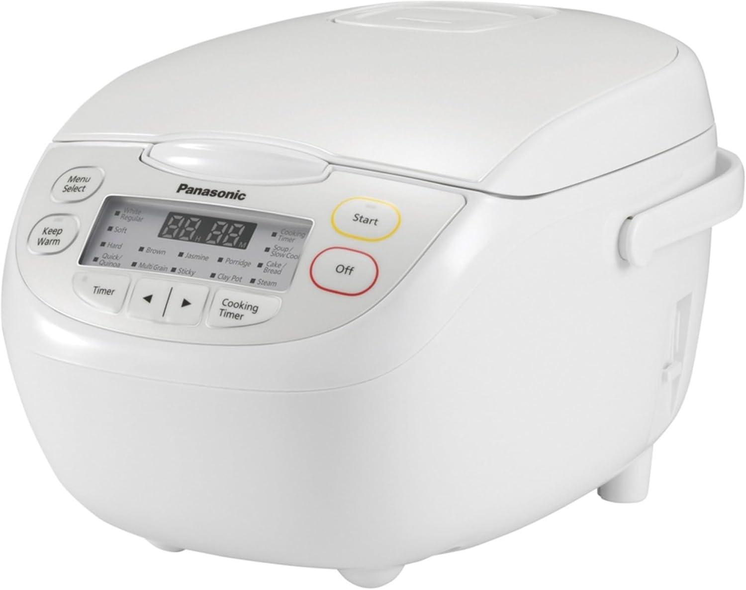 White Electric Non-Stick Rice Cooker with Steamer