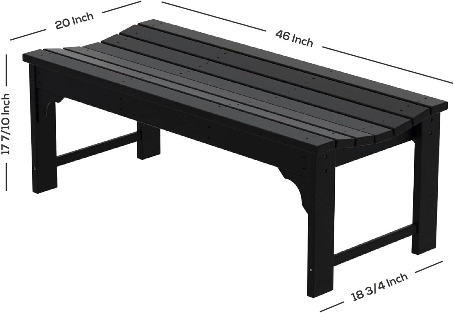 WestinTrends  Backless All-Weather Outdoor Bench for Patio Garden