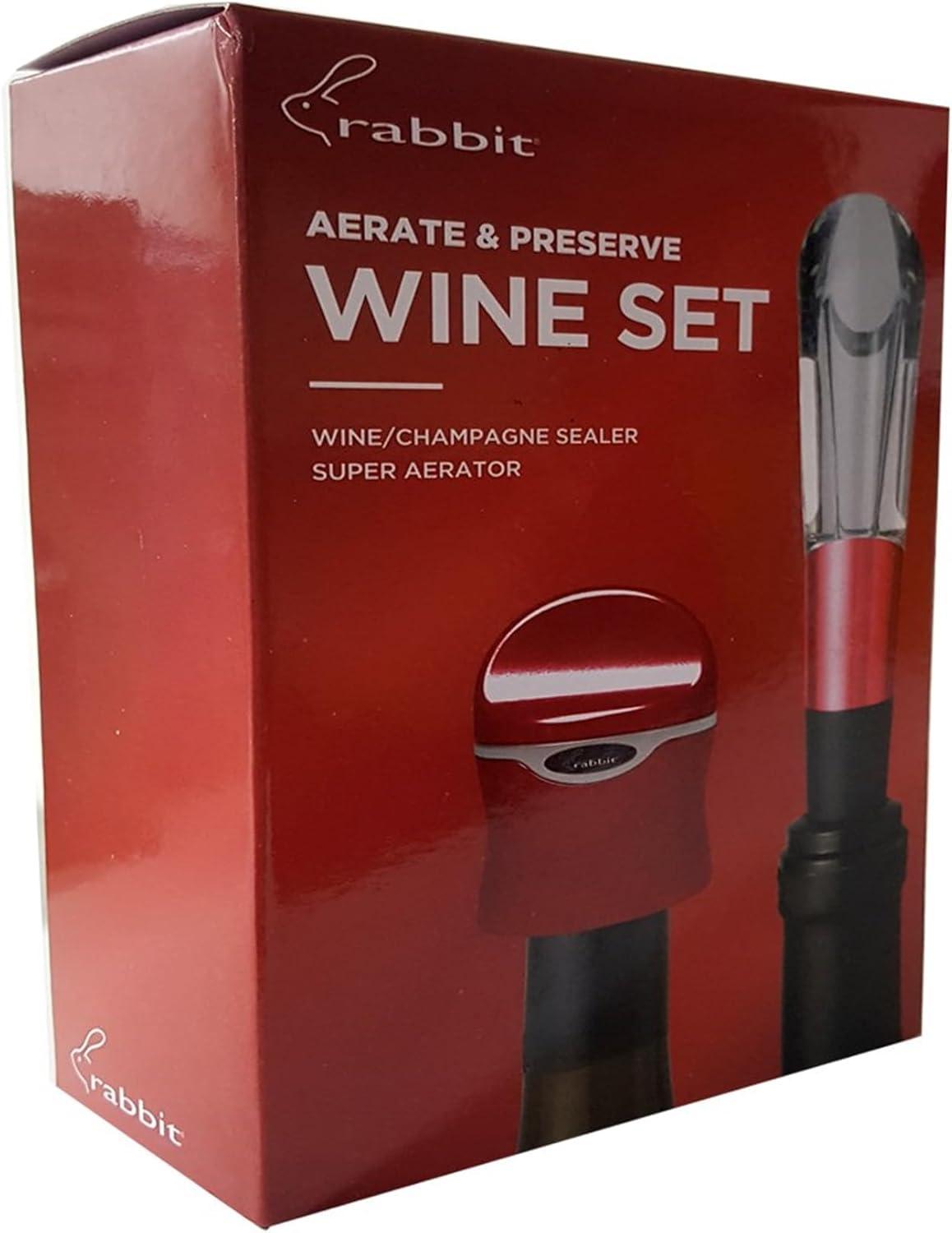 Rabbit Aerate & Preserve Wine Set