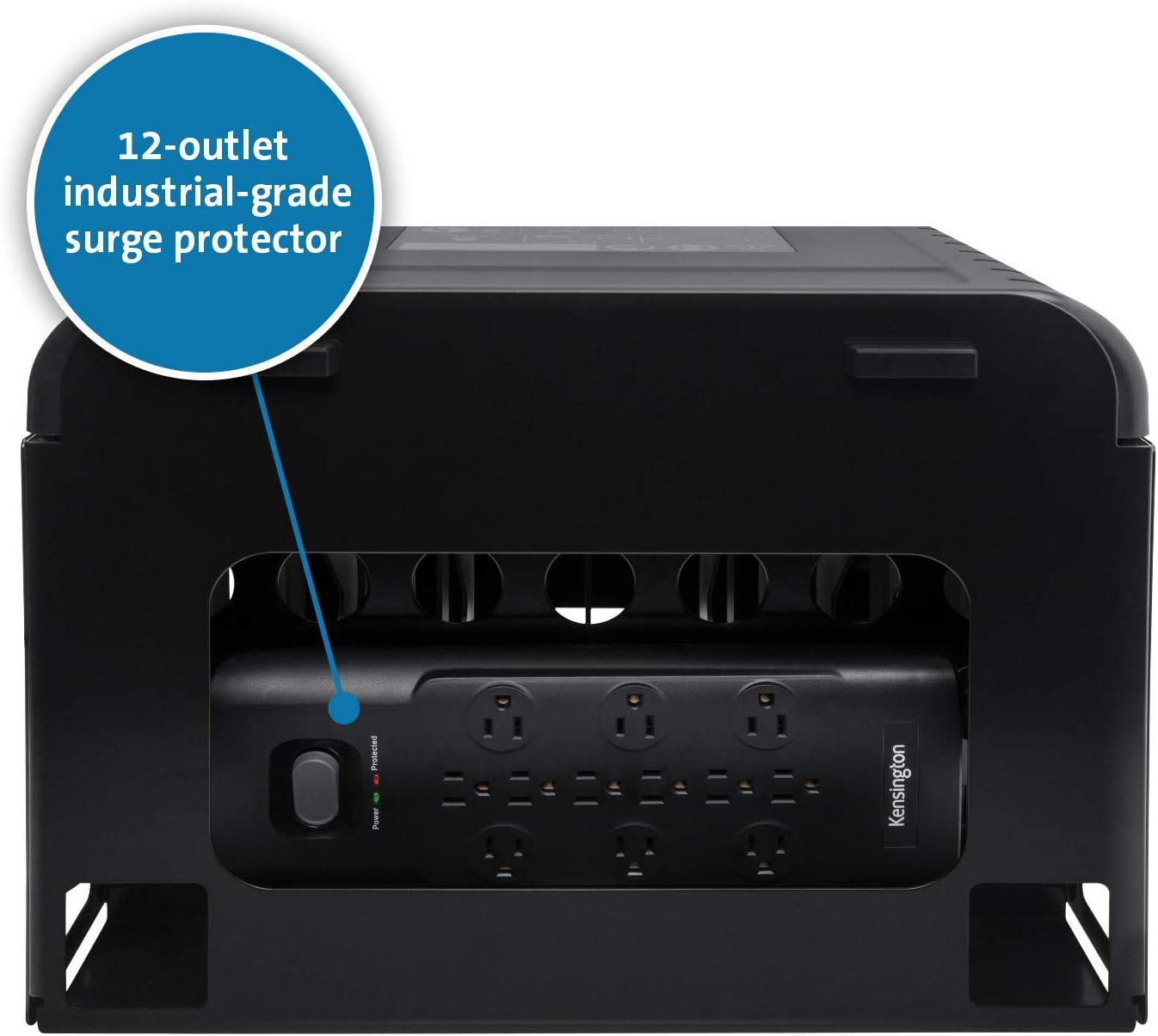 SecureTech Black Desktop Mounted Charging Station for 12 Devices