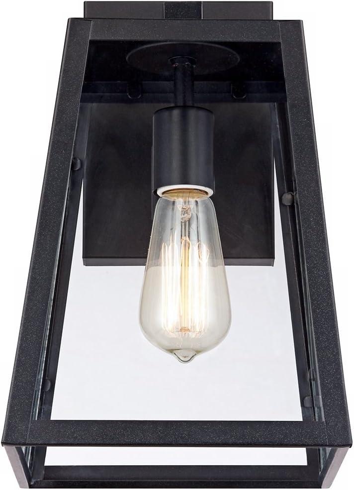 John Timberland Arrington Modern Outdoor Wall Light Fixture Mystic Black 13" Clear Glass for Post Exterior Barn Deck House Porch Yard Posts Patio Home