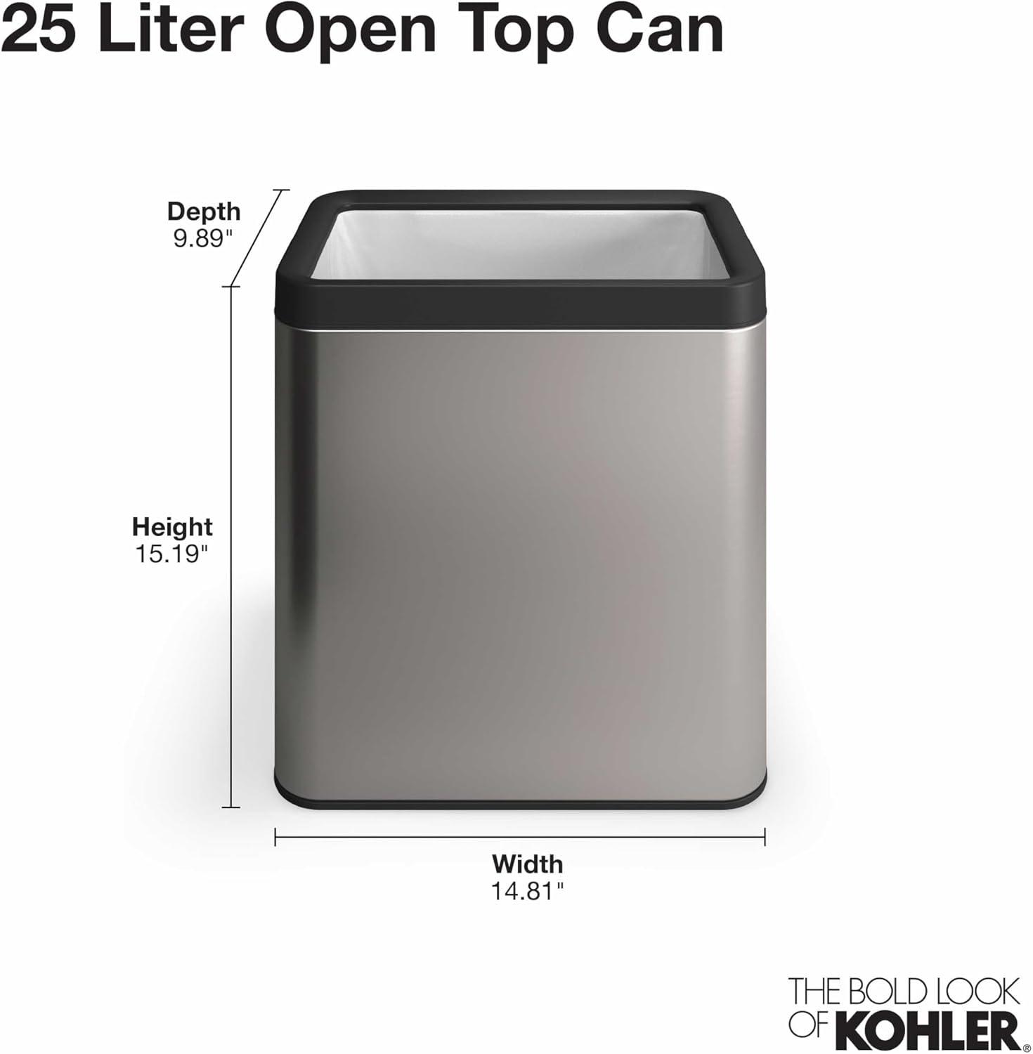 25-Liter Open-Top Trash Can