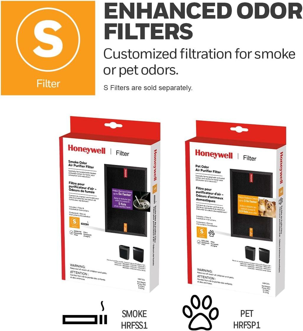 Honeywell Insight 190' Medium-Large Rooms HEPA HPA5100WV1 Air Purifier White: Quiet Fan, Carbon Filter, Energy Star Certified