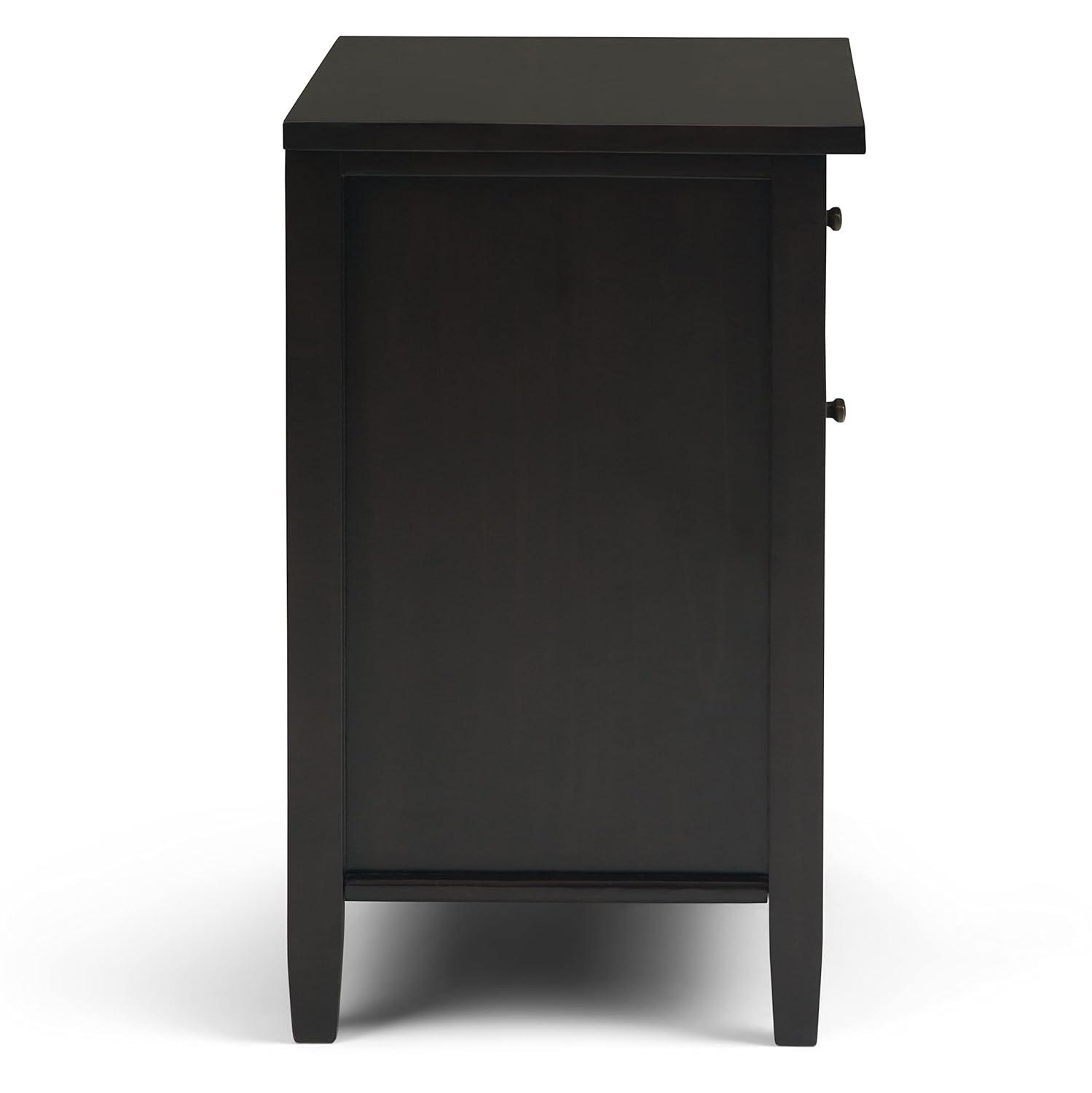Simpli Home Warm Shaker 24"W Solid Wood Bedside Table with Two Drawers