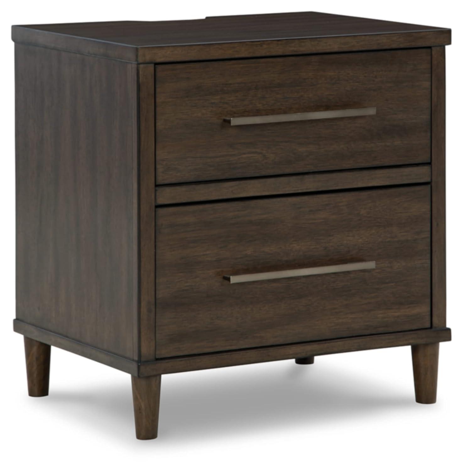 Signature Design by Ashley Contemporary Wittland 2 Drawer Nightstand, Brown