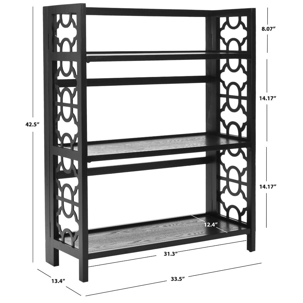 SAFAVIEH Natalie Geometric Rustic 3 Tier Low Bookcase (33.5 in. W x 13.4 in. D x 42.5 in. H)