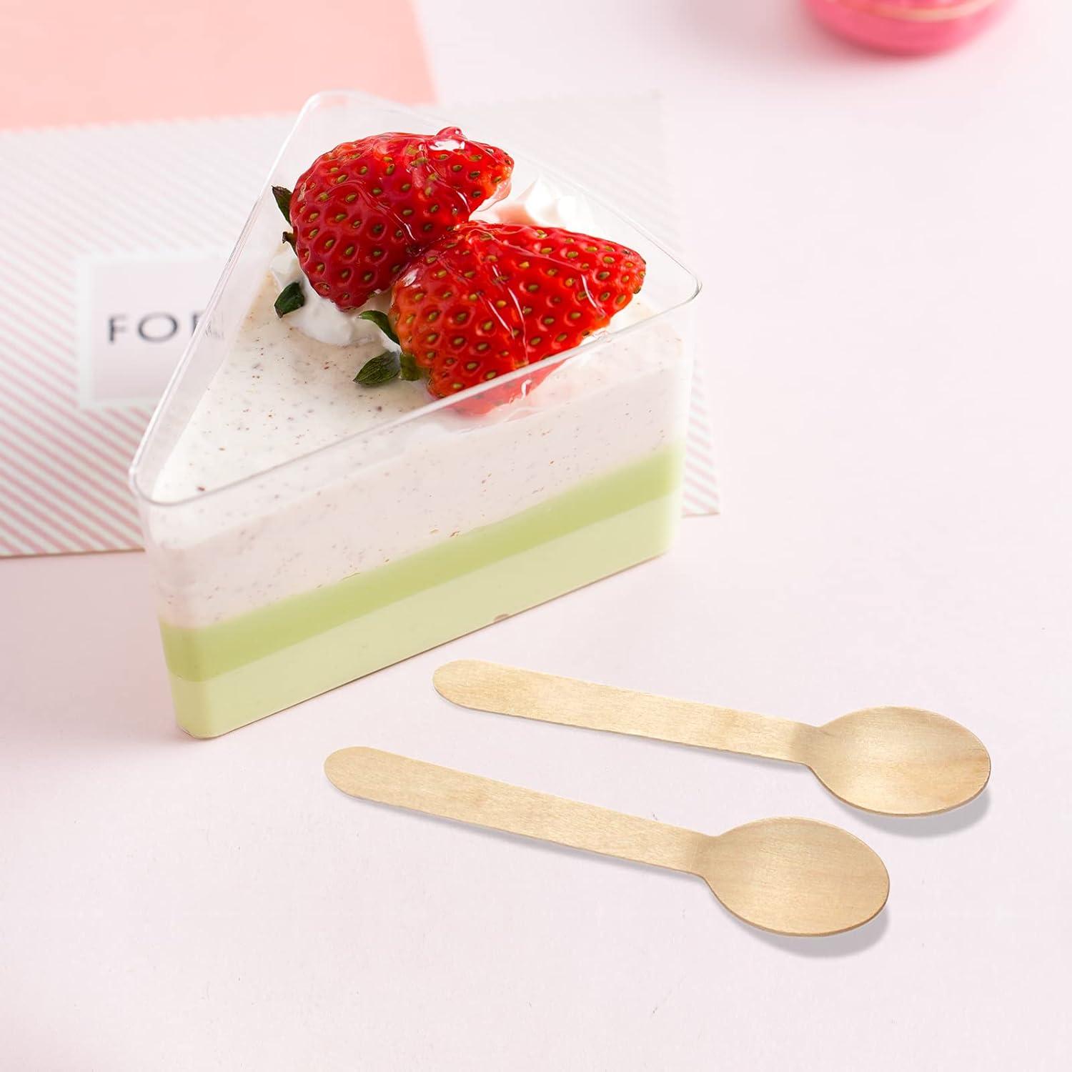 Concession Essentials Disposable Wooden Cutlery Spoons, Compostable and Earth Friendly, 6.25 Inch Length - Pack of 100 Spoons