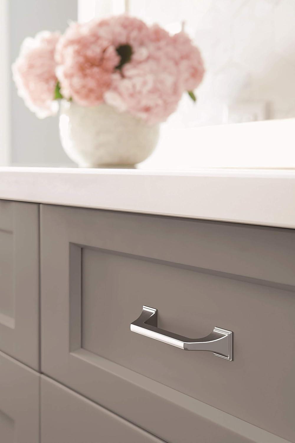 Amerock Exceed 3-3/4 inch (96mm) Center-to-Center Polished Chrome Cabinet Pull