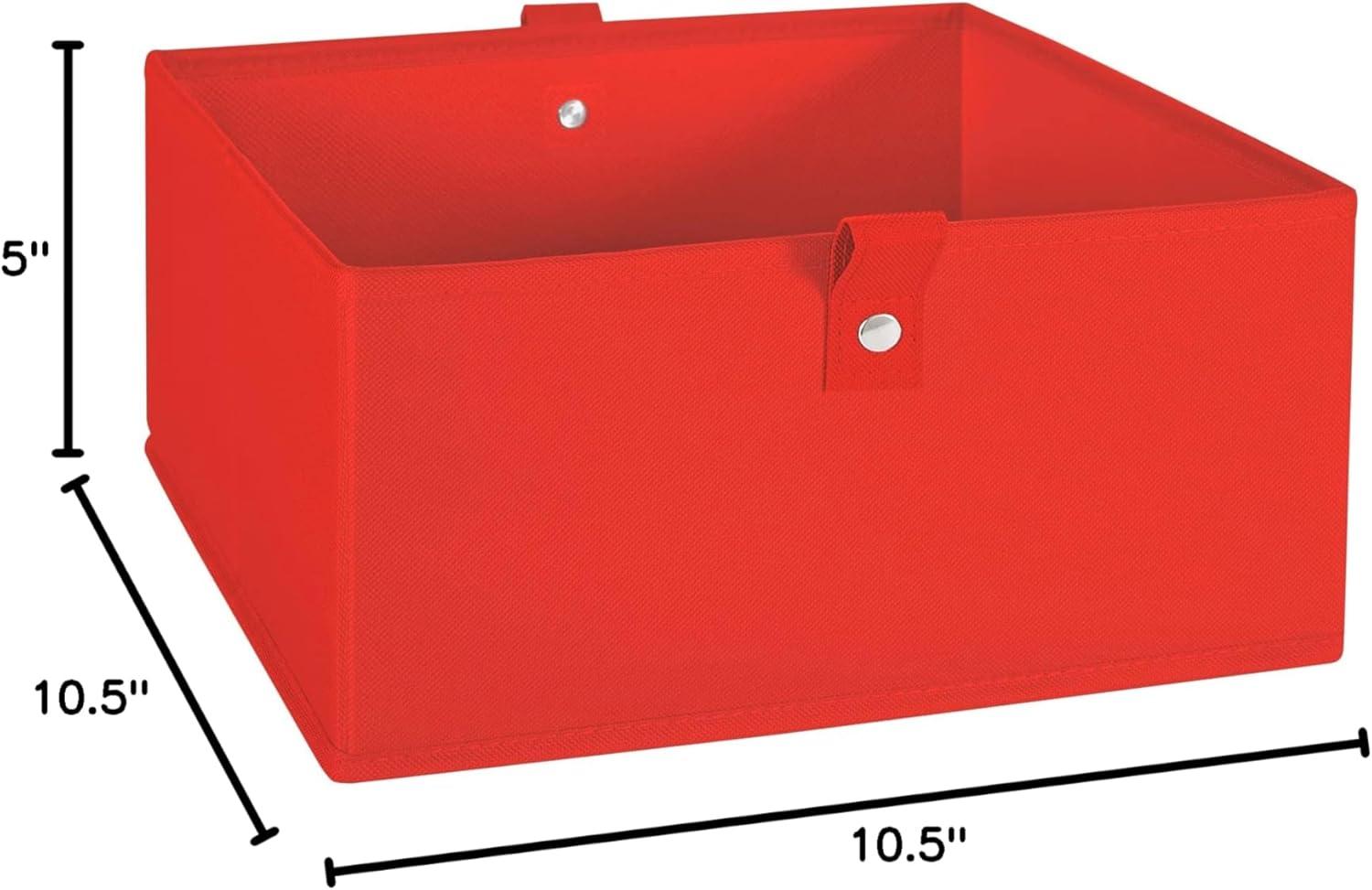 RiverRidge Home RiverRidge Kids 2pc 5" Fabric Collapsible Storage Cube Organizers for Playroom Organization (Set of 2)