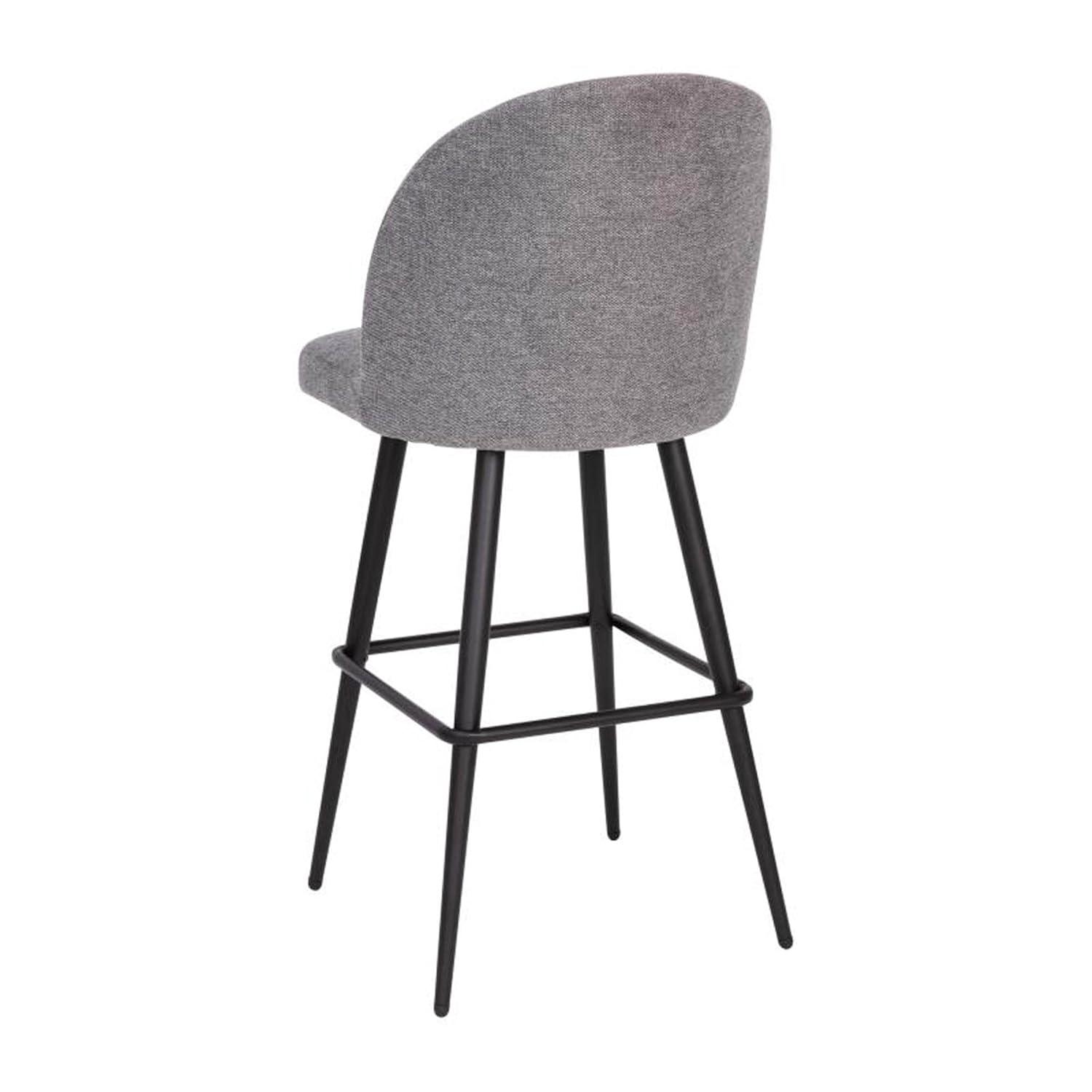 Flash Furniture Lyla Commercial Grade Modern Armless Barstools with Contoured Backrest, Steel Frame and Integrated Footrest - Set of 2