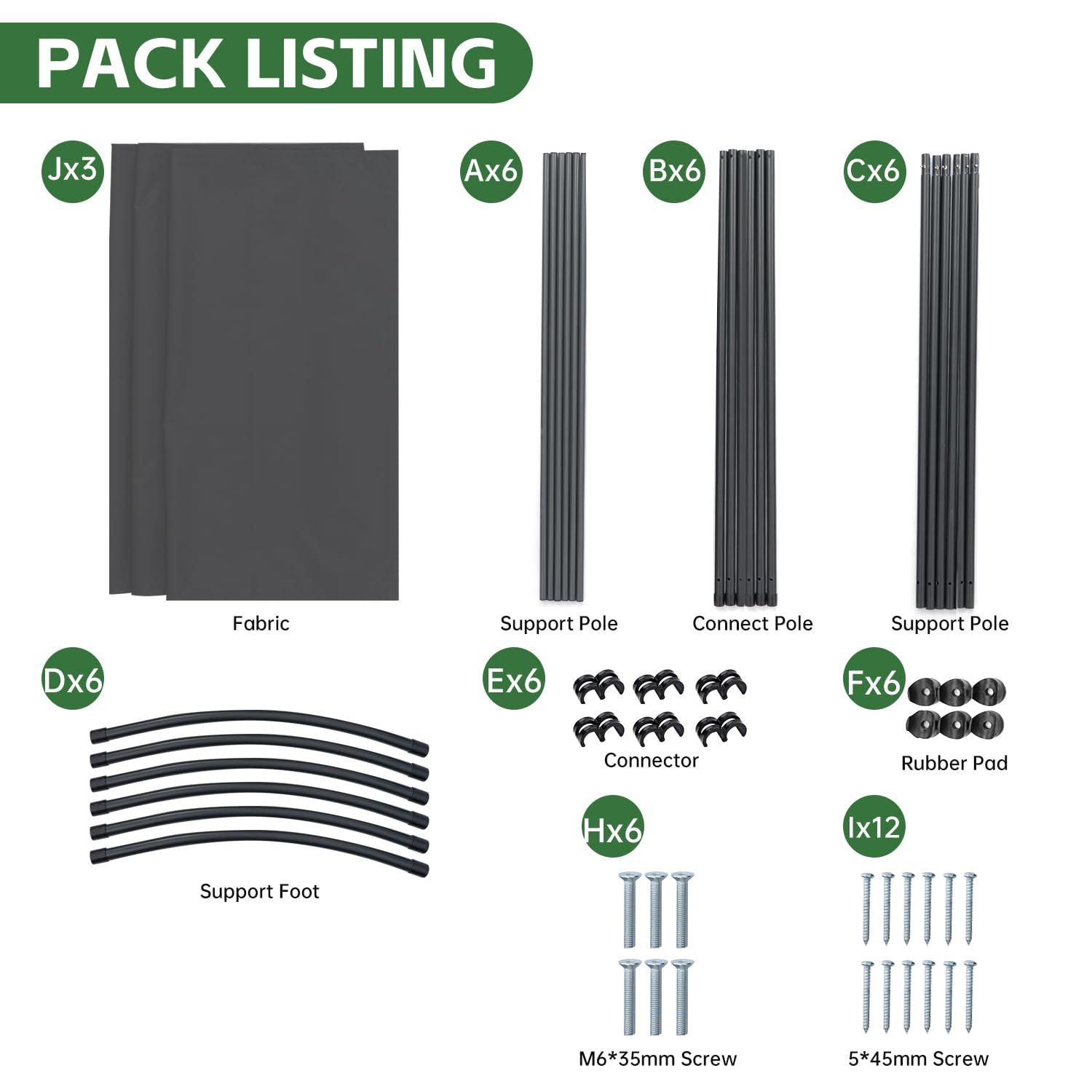 JVVMNJLK Indoor Room Divider,Portable Office Divider,Convenient Movable(3-Panel),Folding Partition Privacy Screen for Bedroom,Dining Room, Study,102" W x 19.7" D x 71.3" H,Dark Gray