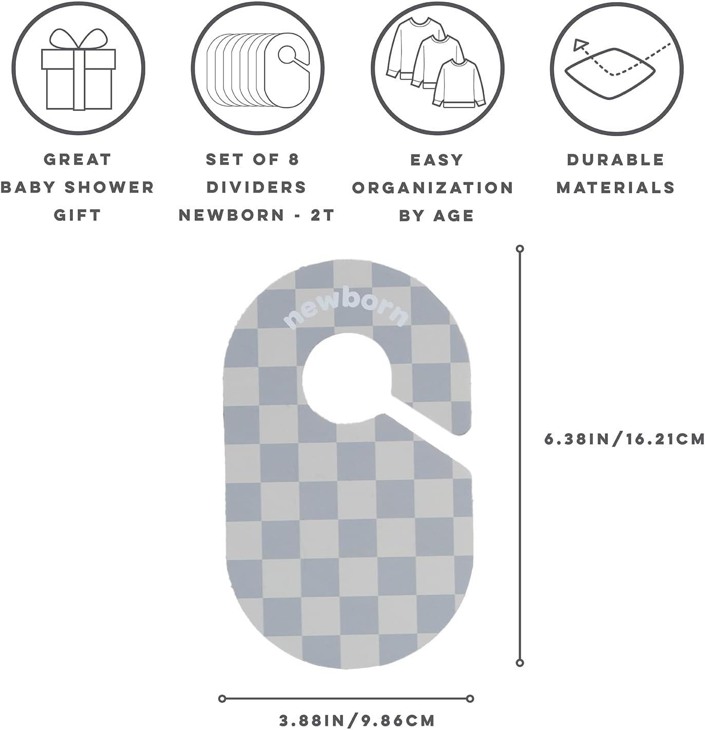 Checkerboard Baby Closet Dividers Set for Newborn to 24 Months