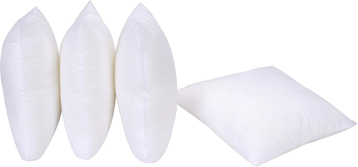FBTS Prime 18x18 inch Square White Solid Down Alternative Pillow Inserts, 2 Packs