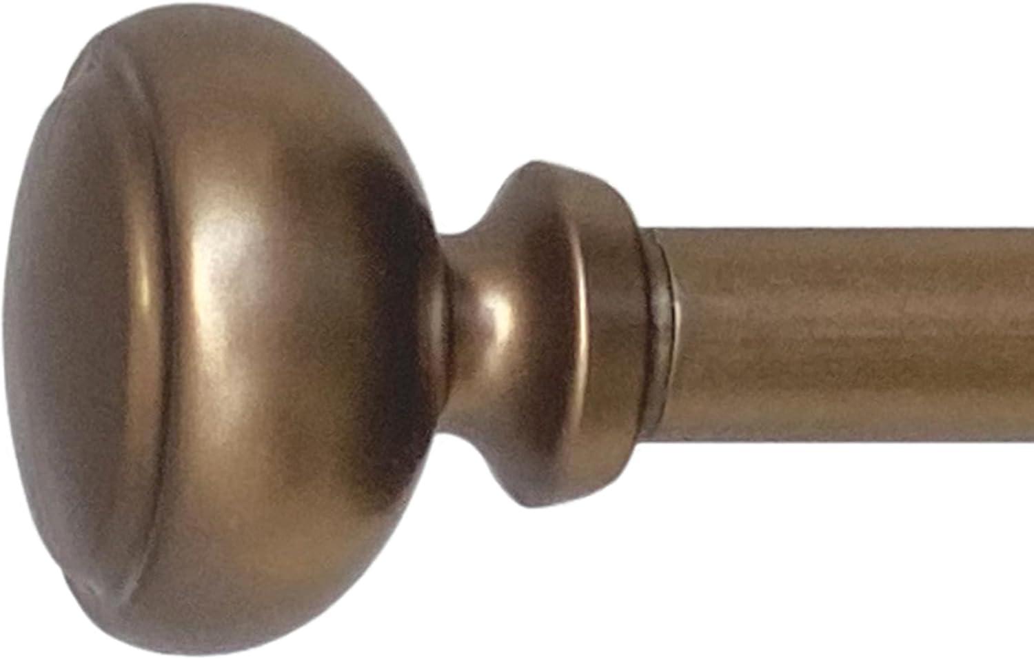 Fairbanks Dark Bronze Adjustable Curtain Rod Set with Finials