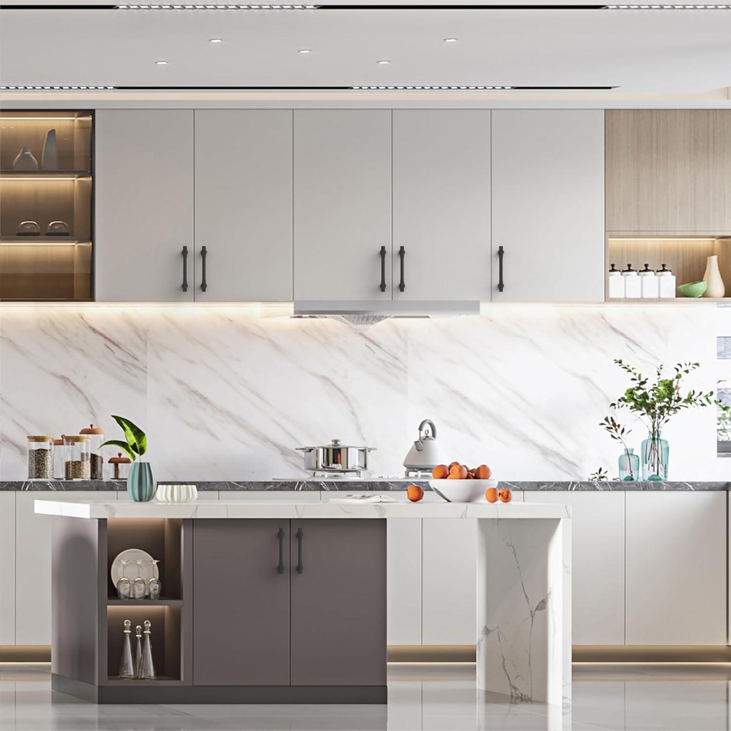 Piper Kitchen Handles, Solid Core Drawer Pulls for Cabinet Doors, 3-3/4" (96mm)