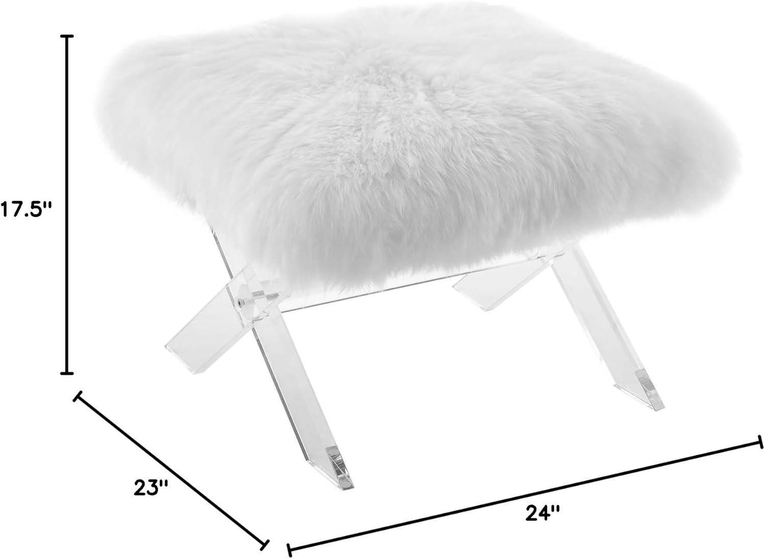 Ergode Swift Sheepskin Bench - Clear White