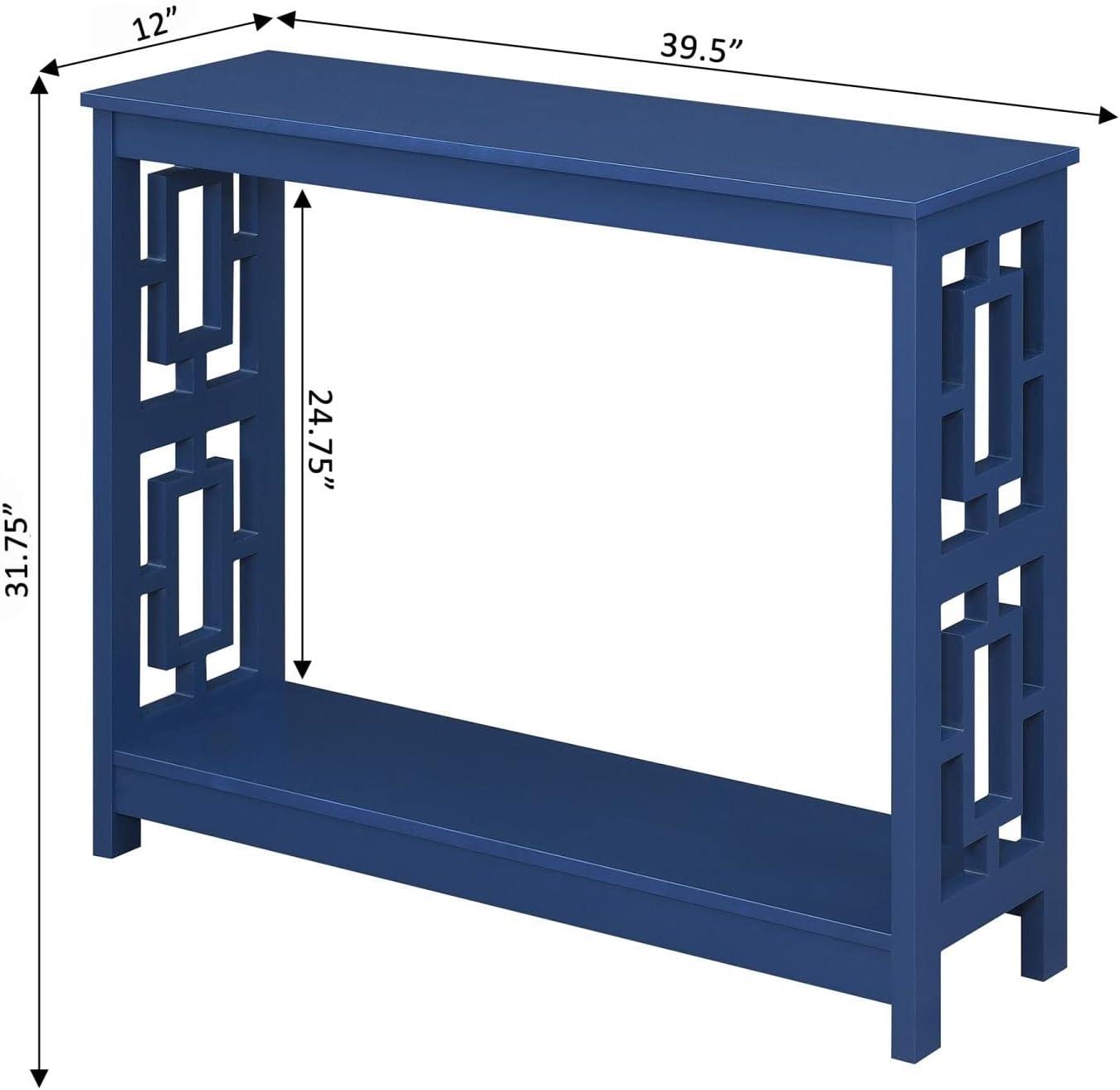 Convenience Concepts Town Square Console Table, Cobalt Blue