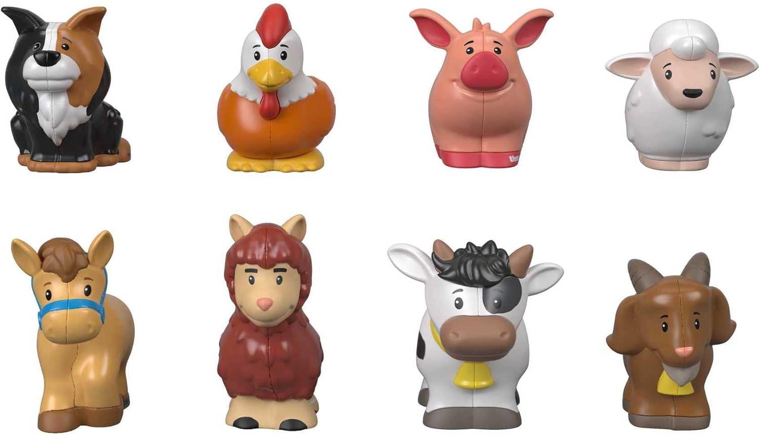 Fisher-Price Little People Farm Animal Friends 8-Piece Figure Set for Toddlers