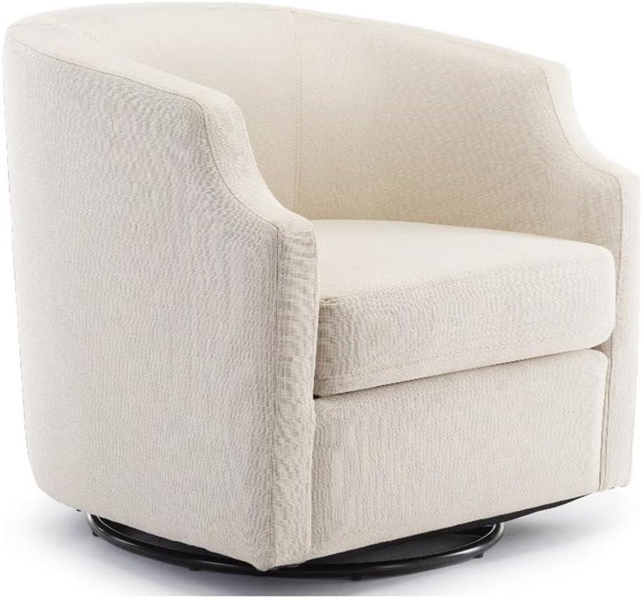 Debbie 77.47cm Wide Polyester Swivel Barrel Chair