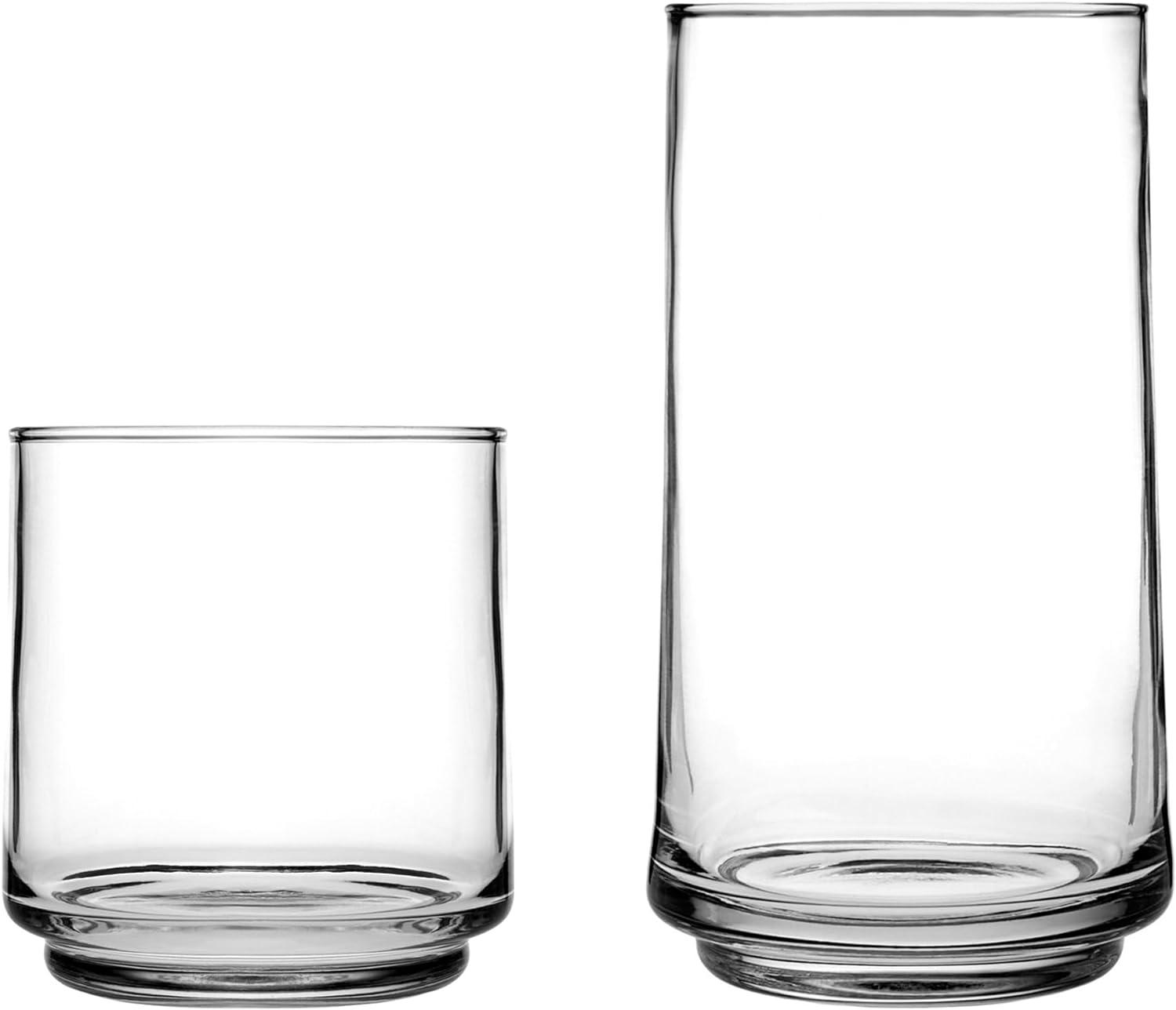 Finlandia Clear Glass 16-Piece Drinking Glass Set