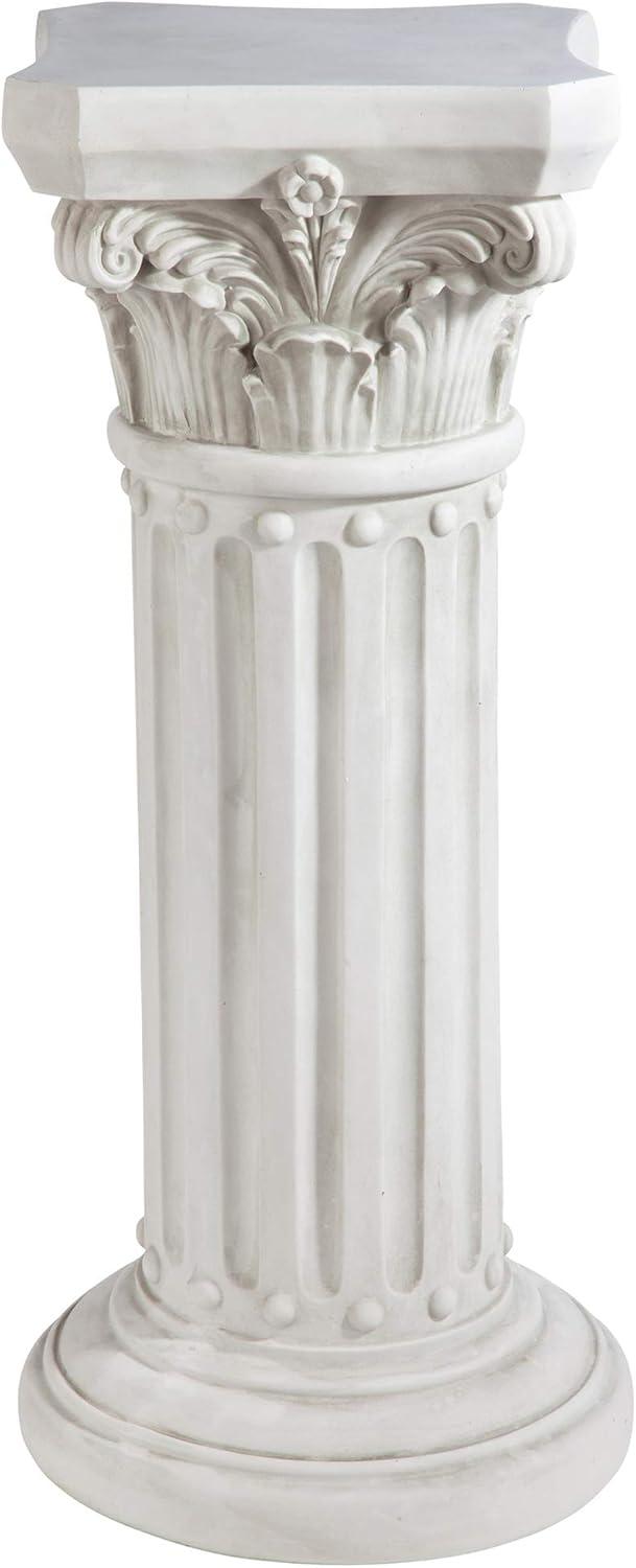 Medium Antique Stone Finish Corinthian Pedestal