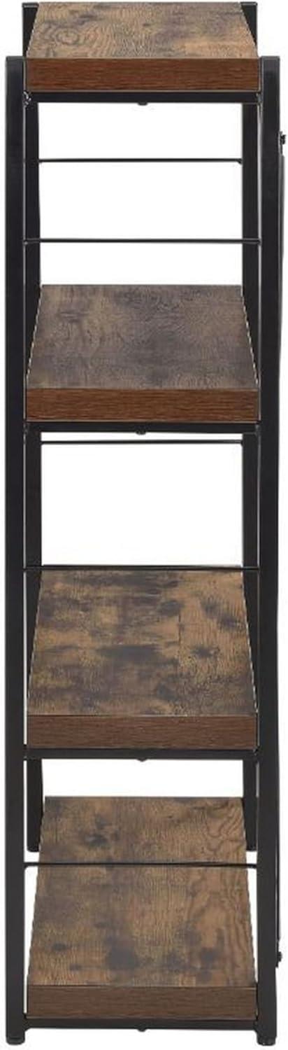 Bob 4 Shelf Wooden Bookcase In Weathered Oak