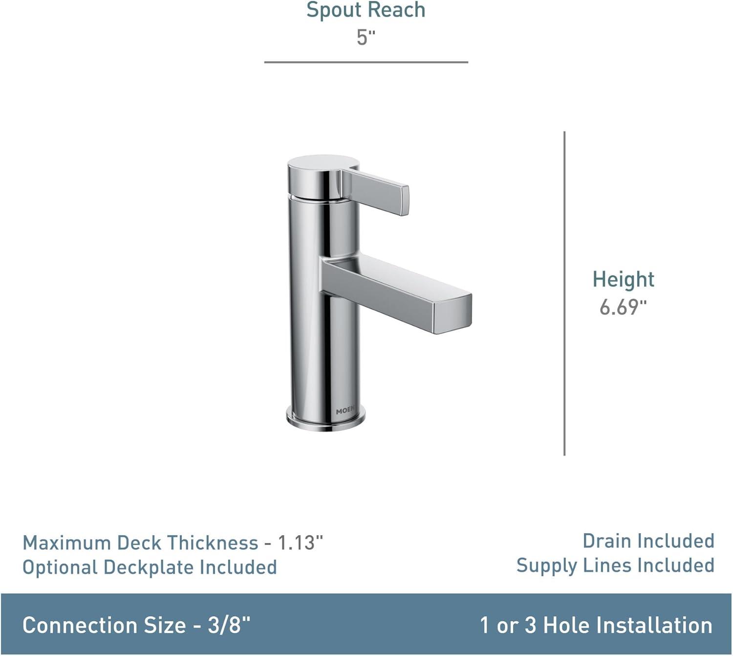 Beric Spot Resist Brushed Nickel Modern Bathroom Faucet