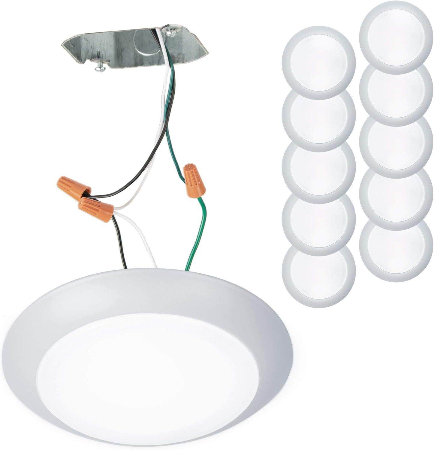 Luxe 6" White LED Flush Mount with Acrylic Diffuser - Energy Star Certified