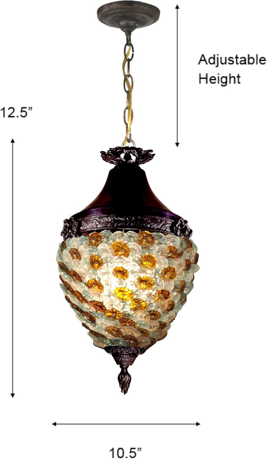 Dale Tiffany Glass Flower Hanging Fixture