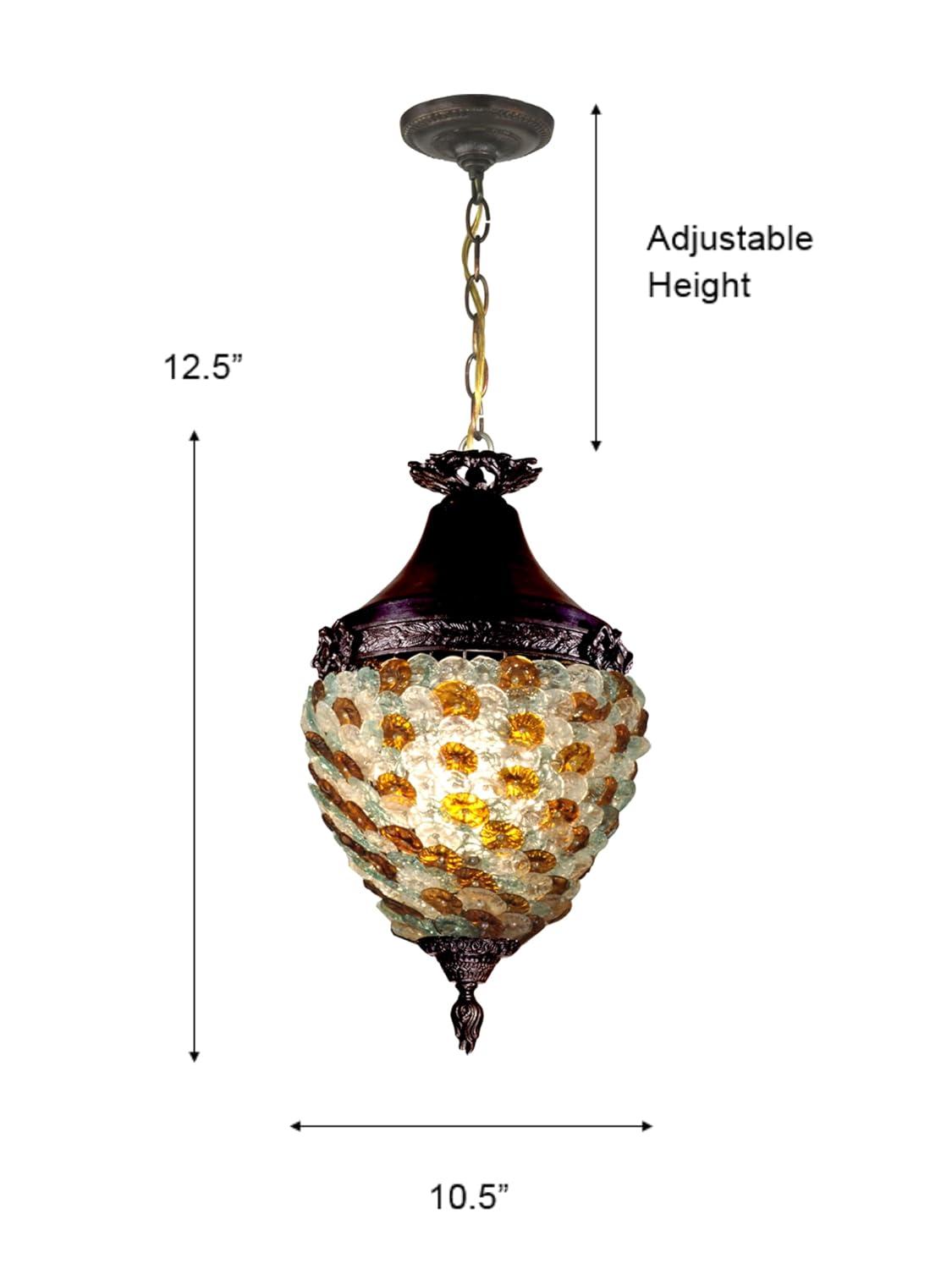 Dale Tiffany Glass Flower Hanging Fixture