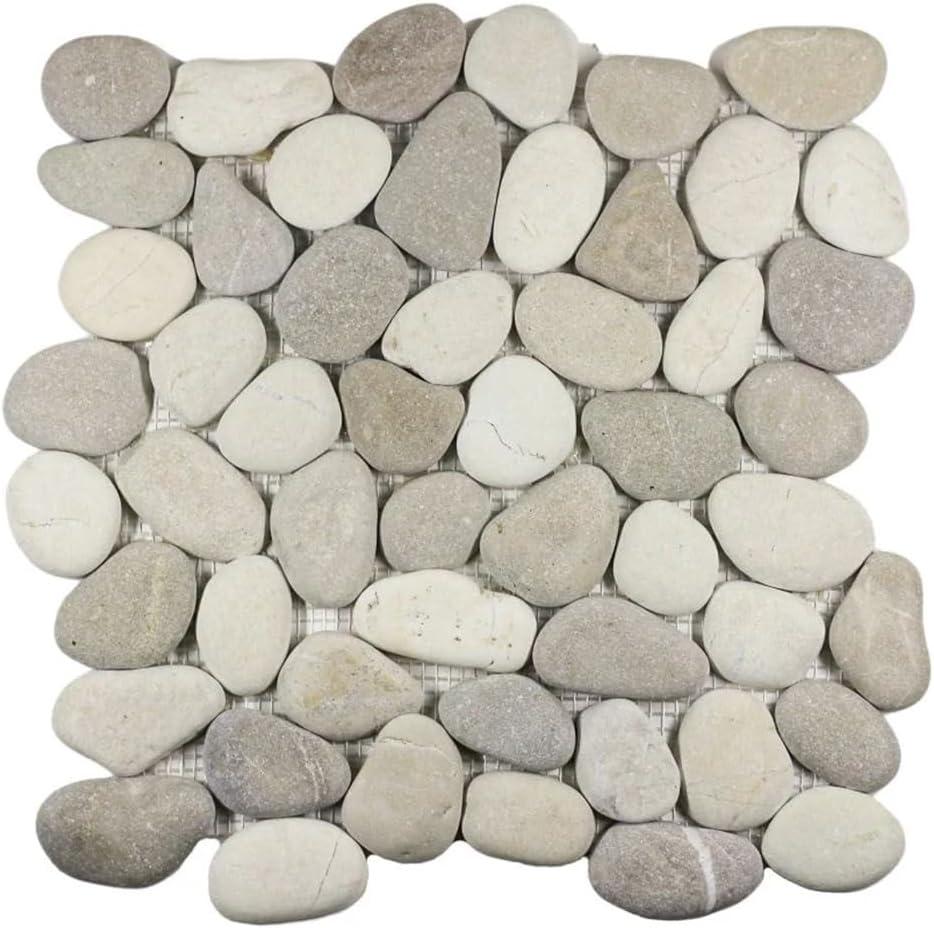 Kansas 12" x 12" Natural Stone Pebbles Mosaic Wall & Floor Tile