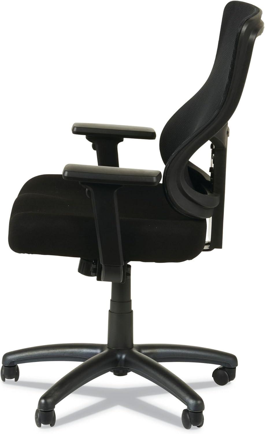 Alera Alera Elusion II Series Mesh Mid-Back Swivel/Tilt Chair, Adjustable Arms, Supports 275lb, 17.51" to 21.06" Seat Height, Black