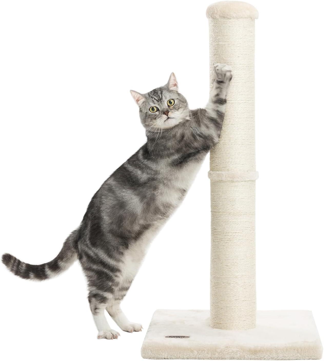 Tucker Murphy Pet™ 34Inch Cat Scratching Post With Natural Sisal Rope 4.3Inch Large Diameter Scratcher Post Tree For Indoor Cats