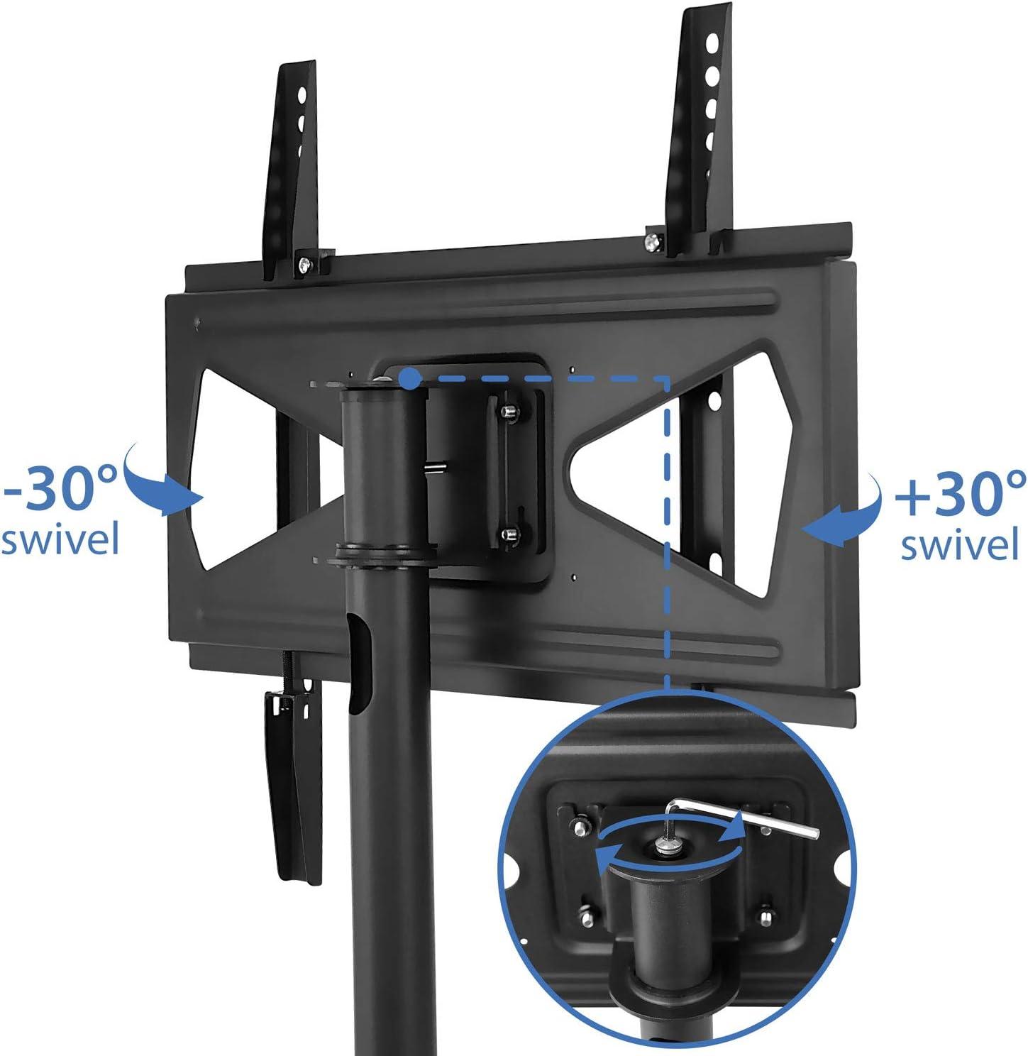 Mount-it Mount-It! Bolt Down TV Stand | Heavy Duty Swivel Table Top Desktop Mount For  32" - 55" VESA TVs