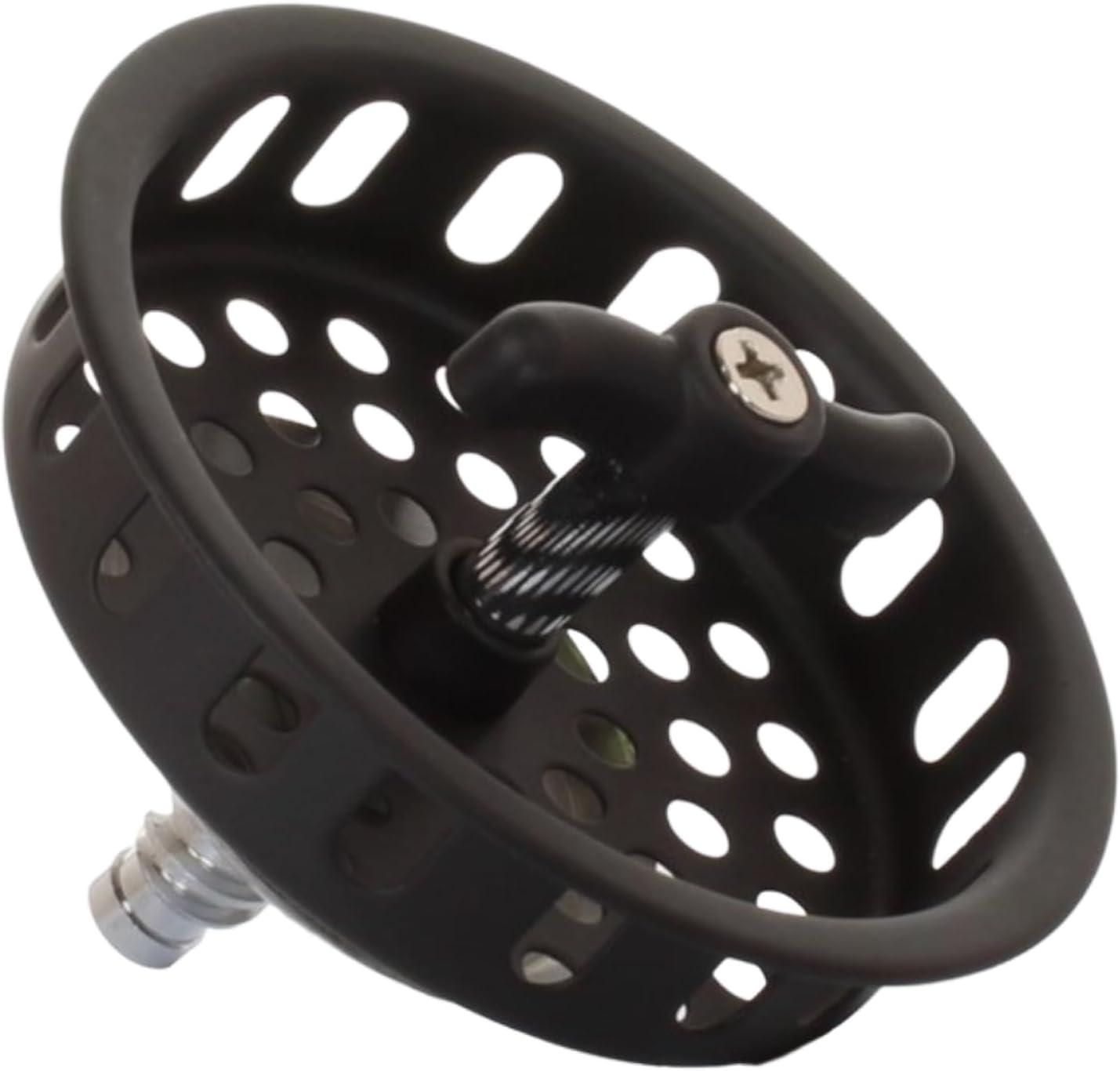 Kitchen Sink Drain Assembly with Twist Lock Basket Strainer